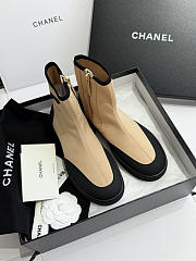 Chanel Ankle boots Mixed fibers Black & Beige - 3