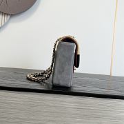 Chanel Flap Bag Suede Calfskin Beige Gray Red Black 24.5x13.5x5cm - 2