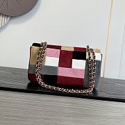 Chanel Flap Bag Suede Calfskin Beige Gray Red Black 24.5x13.5x5cm - 3