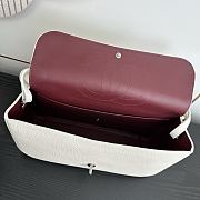 Chanel Maxi Flap bag Calfskin Silver-Tone White 32x19.5x10cm - 5