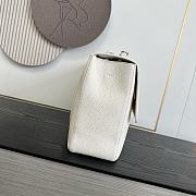 Chanel 26S Flap Bag MAXI Caviar Silver White 39x28x11cm - 4