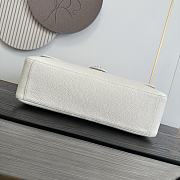 Chanel 26S Flap Bag MAXI Caviar Silver White 39x28x11cm - 3