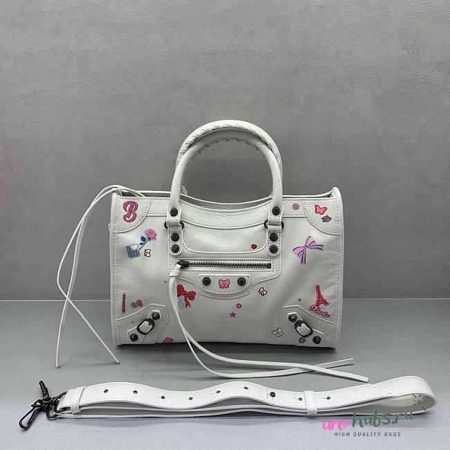 Balenciaga Le City Bag Small white Arena lambskin 30x19x9.6cm - 1