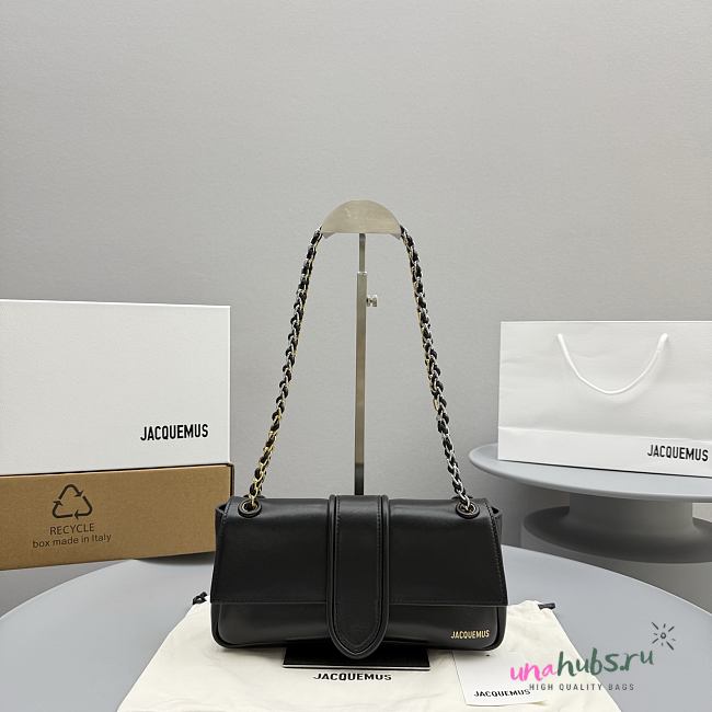 Jacquemus Chaîne soft shoulder bag in black 25x12x5cm - 1