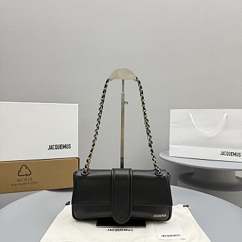 Jacquemus Chaîne soft shoulder bag in black 25x12x5cm