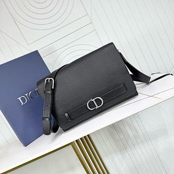 Dior Normandie Messenger Bag With Flap in Blue 33x23x11.5cm