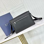 Dior Normandie Messenger Bag With Flap in Blue 33x23x11.5cm - 4