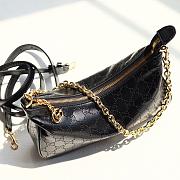 Gucci Lady Lunetta Chain small shoulder bag black 24.5x15x5cm - 4