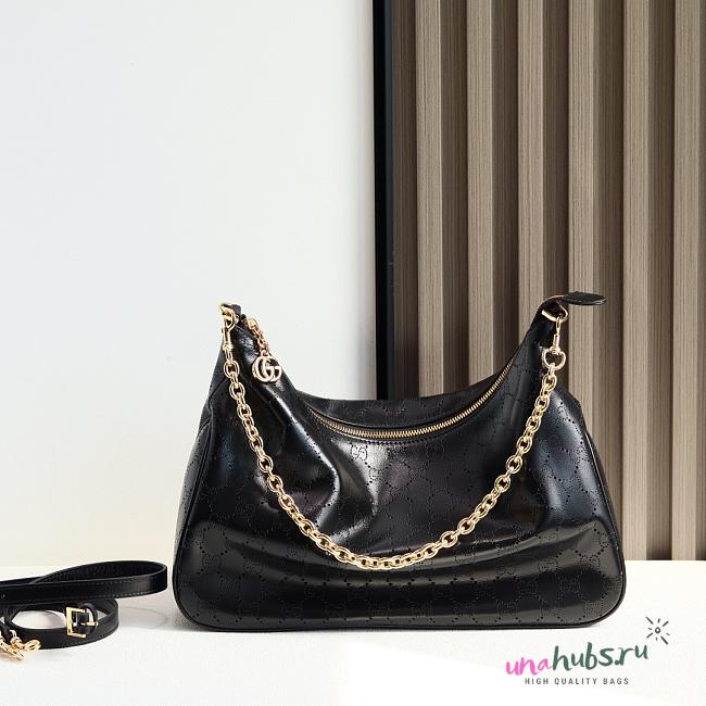 Gucci Lady Lunetta Chain medium shoulder bag black 30.5x24x6.5cm - 1