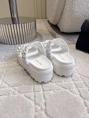 Prada Matelassé nappa leather flatform White slides - 2