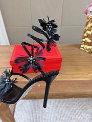 René Caovilla 100mm Jolene Sandals Black - 3