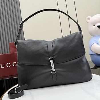 Gucci Jackie Flap large crossbody bag Black 43x29x5cm