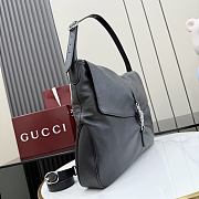 Gucci Jackie Flap large crossbody bag Black 43x29x5cm - 4