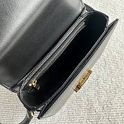 Celine Teen Triomphe Bag Calfskin Black 18.5x13.5x7cm - 3