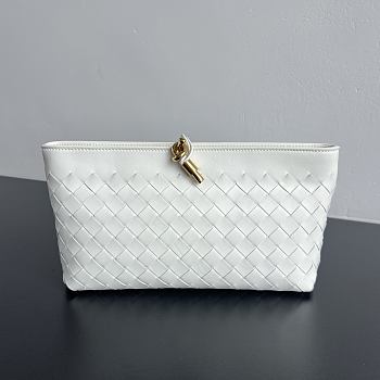 Bottega Veneta Andiamo Boat Pouch white 31x16x8cm