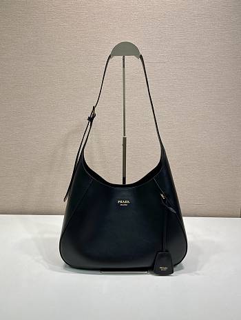 Prada Boogie medium leather bag black 33x22x8cm