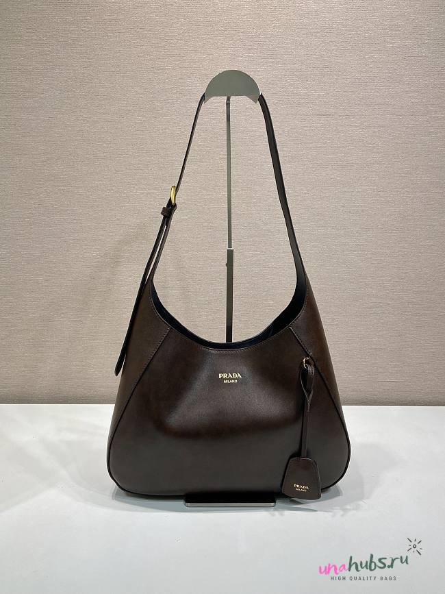 Prada Boogie medium leather bag dark brown 33x22x8cm - 1
