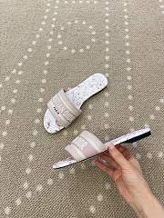 Dior Dway Slide Embroidered Cotton and Rose - 3