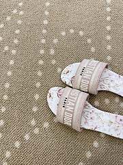 Dior Dway Slide Embroidered Cotton and Rose - 2
