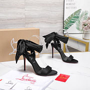 Christian Louboutin Miss Z Sandal Du Desert 100mm satin Black  - 1