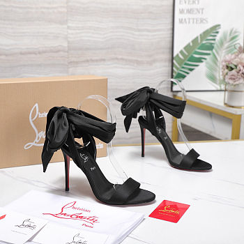 Christian Louboutin Miss Z Sandal Du Desert 100mm satin Black 
