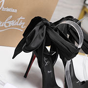 Christian Louboutin Miss Z Sandal Du Desert 100mm satin Black  - 4