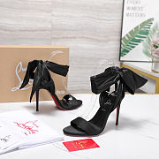 Christian Louboutin Miss Z Sandal Du Desert 100mm satin Black  - 3