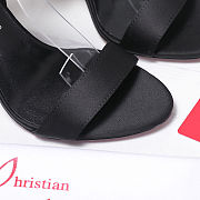 Christian Louboutin Miss Z Sandal Du Desert 100mm satin Black  - 2