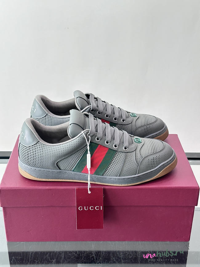 Gucci wornout-effect Screener sneaker dark grey - 1