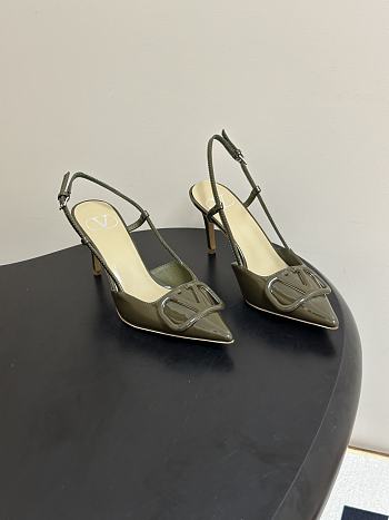 Valentino VLogo signature patent leather slingback pump 80mm