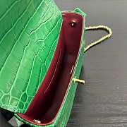 Chanel Mini Flap Turn Around Emerald Calfskin Crocodile Embossed 19.5x14.5x5cm - 5