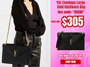 YSL Envelope Large Gold Hardware Bag - 1