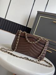 Chanel Flap Bag Patinated Lambskin & Gold Dark brown 25.5x16x7cm - 3
