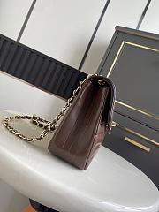 Chanel Flap Bag Patinated Lambskin & Gold Dark brown 25.5x16x7cm - 2