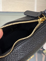 Chanel Micro Top Handle Round Hobo Pouch Black 10x9x4cm - 4