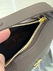 Chanel Micro Top Handle Round Hobo Pouch Dark Brown 10x9x4cm - 4