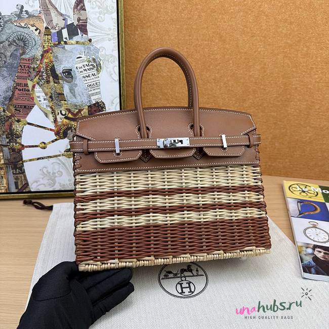 Hermes Swift & Osier Wicker Picnic Birkin 25x20x13cm - 1