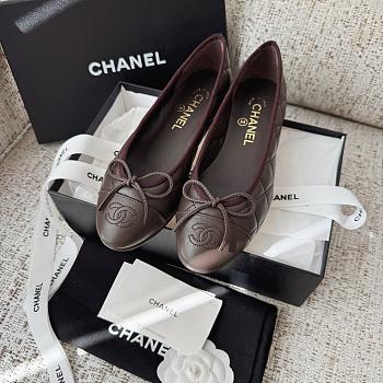Chanel Ballerina Brown Flat