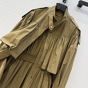 Chloe Short high-neck trench coat in cotton poplin  - 4