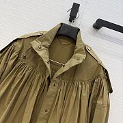 Chloe Short high-neck trench coat in cotton poplin  - 3