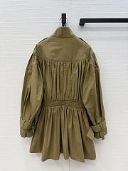 Chloe Short high-neck trench coat in cotton poplin  - 2