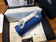 Chanel flap bag bright blue 25cm - 5