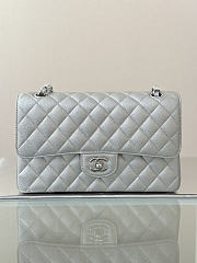 Chanel Flap Bag Silver Caviar 25cm - 1