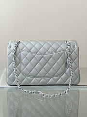 Chanel Flap Bag Silver Caviar 25cm - 2