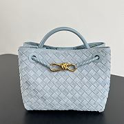 Bottega Veneta Small Andiamo suede blue 25x22x10.5cm - 1