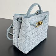 Bottega Veneta Small Andiamo suede blue 25x22x10.5cm - 2