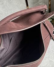Loewe Large Puzzle bag grained nubuck Dark Chestnut 33x14.7x21.5cm - 3