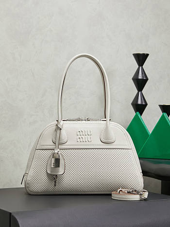 Miu Miu Vivant leather bag white 32x19.5x11cm