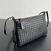 Bottega Veneta Medium Piccolo Intrecciato pouch black 24.5x15cm - 4