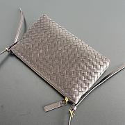 Bottega Veneta Medium Piccolo Intrecciato pouch dark brown 24.5x15cm - 2